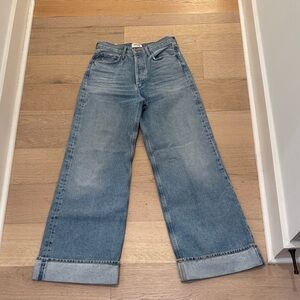 Agolde Dame jeans Light Blue wide leg. Like new and only worn a few times.